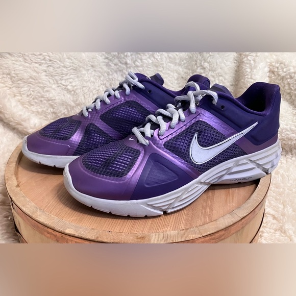 NIKE Training Lunar Victory Purple Fitsole 3 Size 7 - Picture 3 of 10